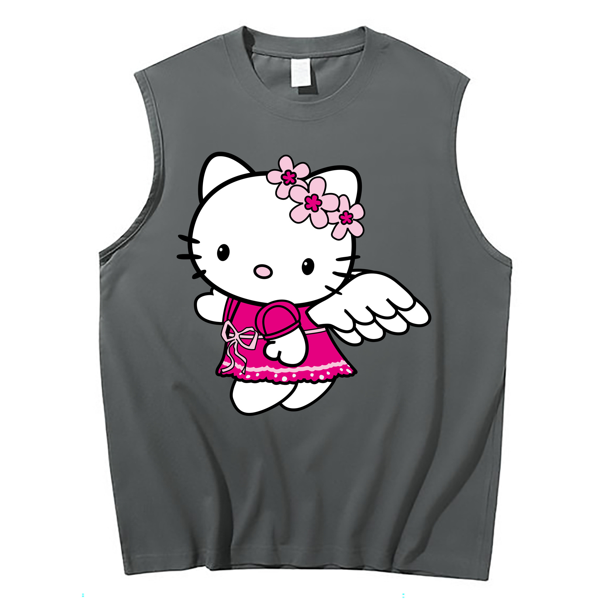 （画像用） Hello Kitty ハローキティ コットン100％タンクトップ（フロントプリント）